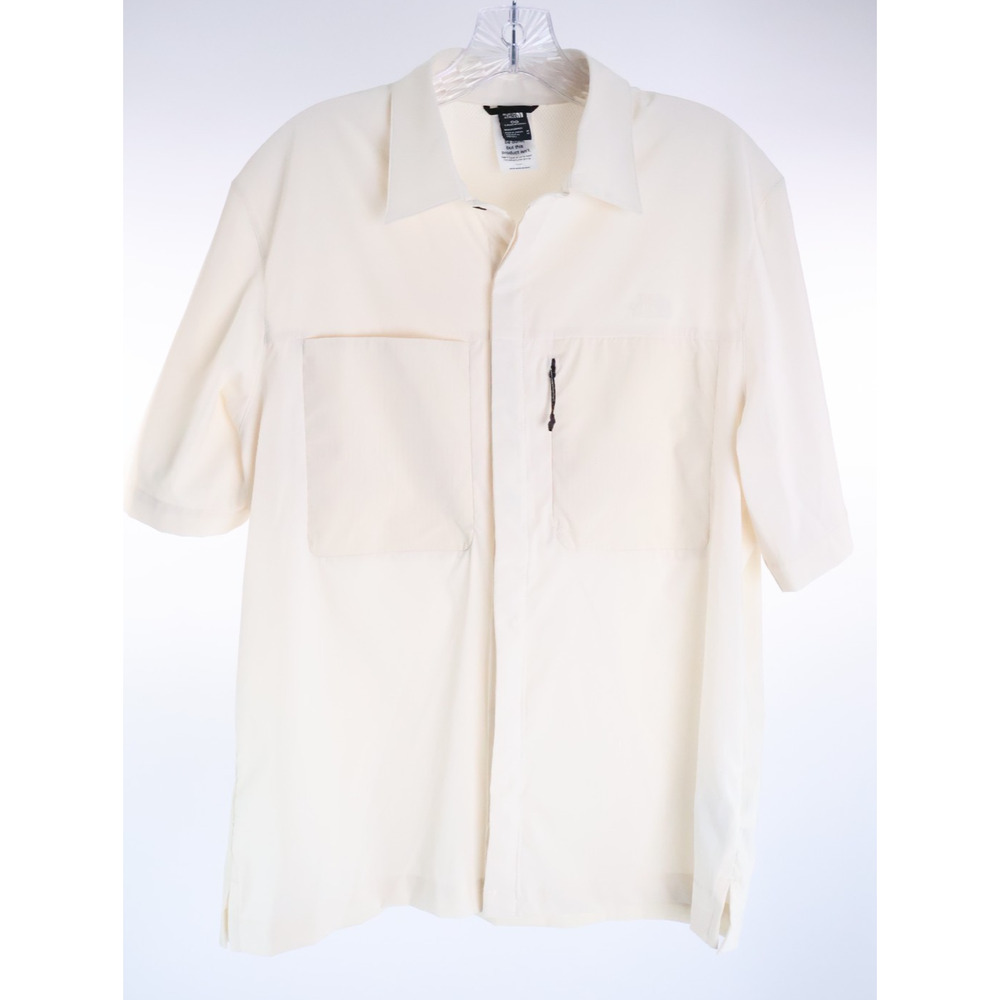 The North Face LIGHTRANGE Short-Sleeve Shirt TNF White Dune Size Men Medium NWOT